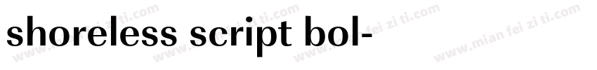 shoreless script bol字体转换